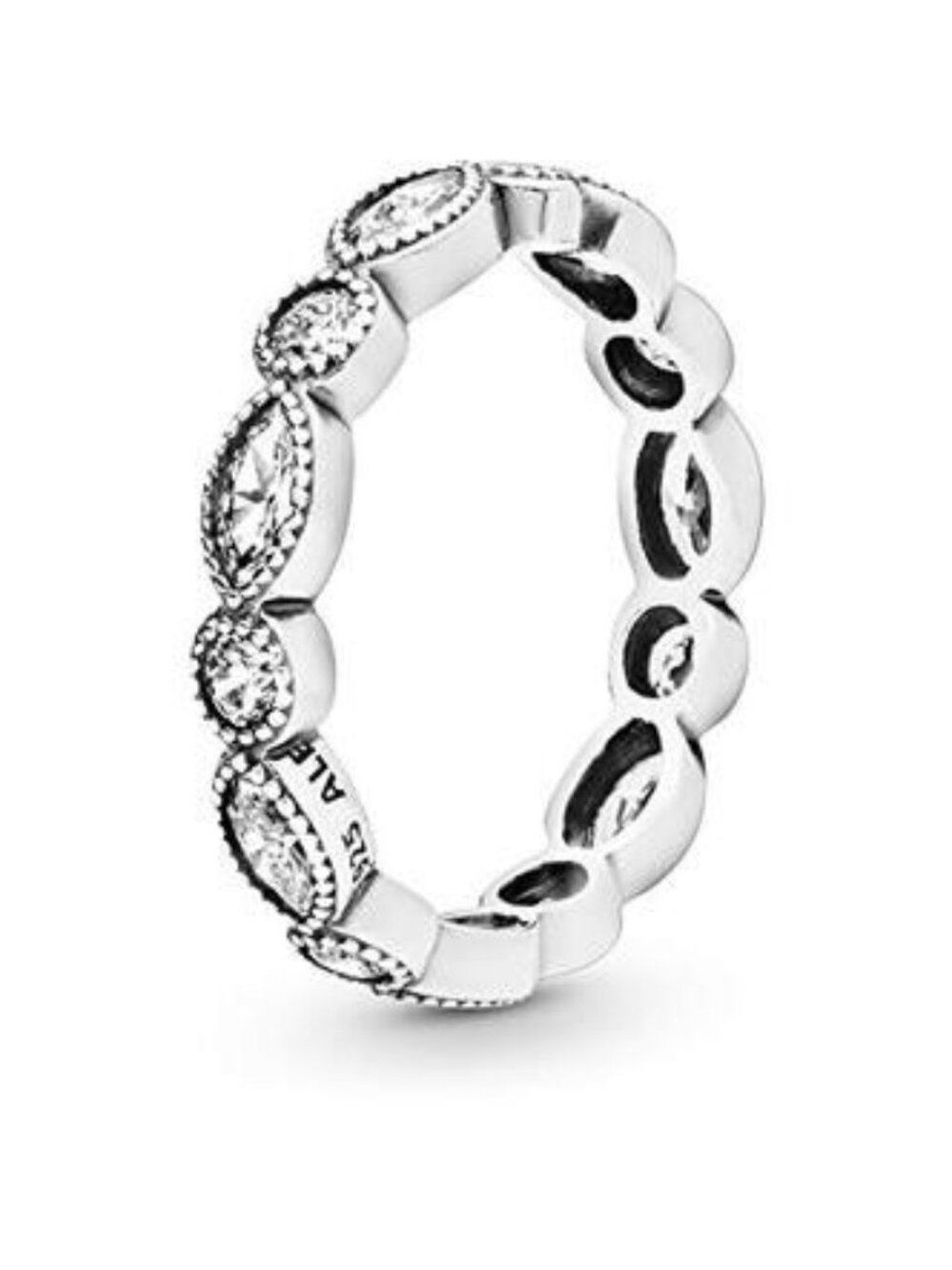 Pandora Alluring Marquise Cubic Zirconia CZ Infinity Sterling Silver Ring 7 1/2